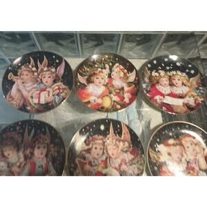 The Bradford Exchange 6 Vintage Plates Little Angels Set for Sale VTG